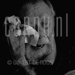 14-03-2000 Nico van der Stam at studio in Amsterdam on behalf of Schreeuwen project.

[keywords]Black and White Image, Headshot[/keywords]